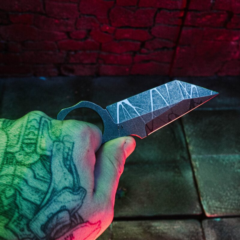 Couteau défensif Templar V2 artisanal N690CO étui kydex - photo 1