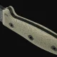 Manche 3D Green Canvas Micarta du couteau de survie ESEE 4, finition sculptee anti-glisse